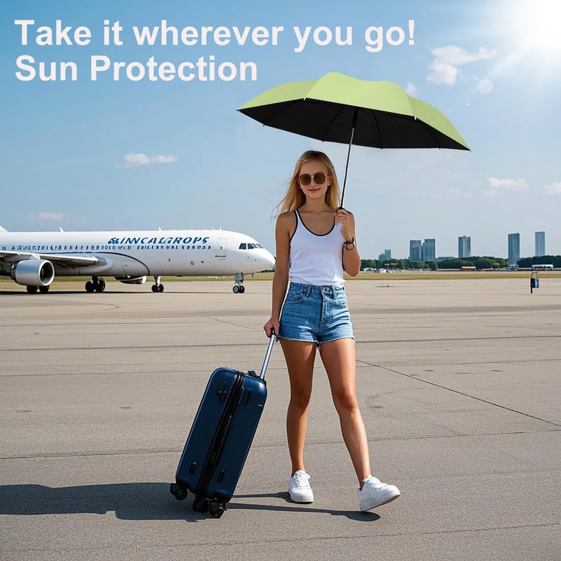 BAODINI Small UV Protection Travel Umbrella Compact for Rain and Sun UPF 50+ Windproof Portable 42 inch Umbrella for Women and Men - Image 5